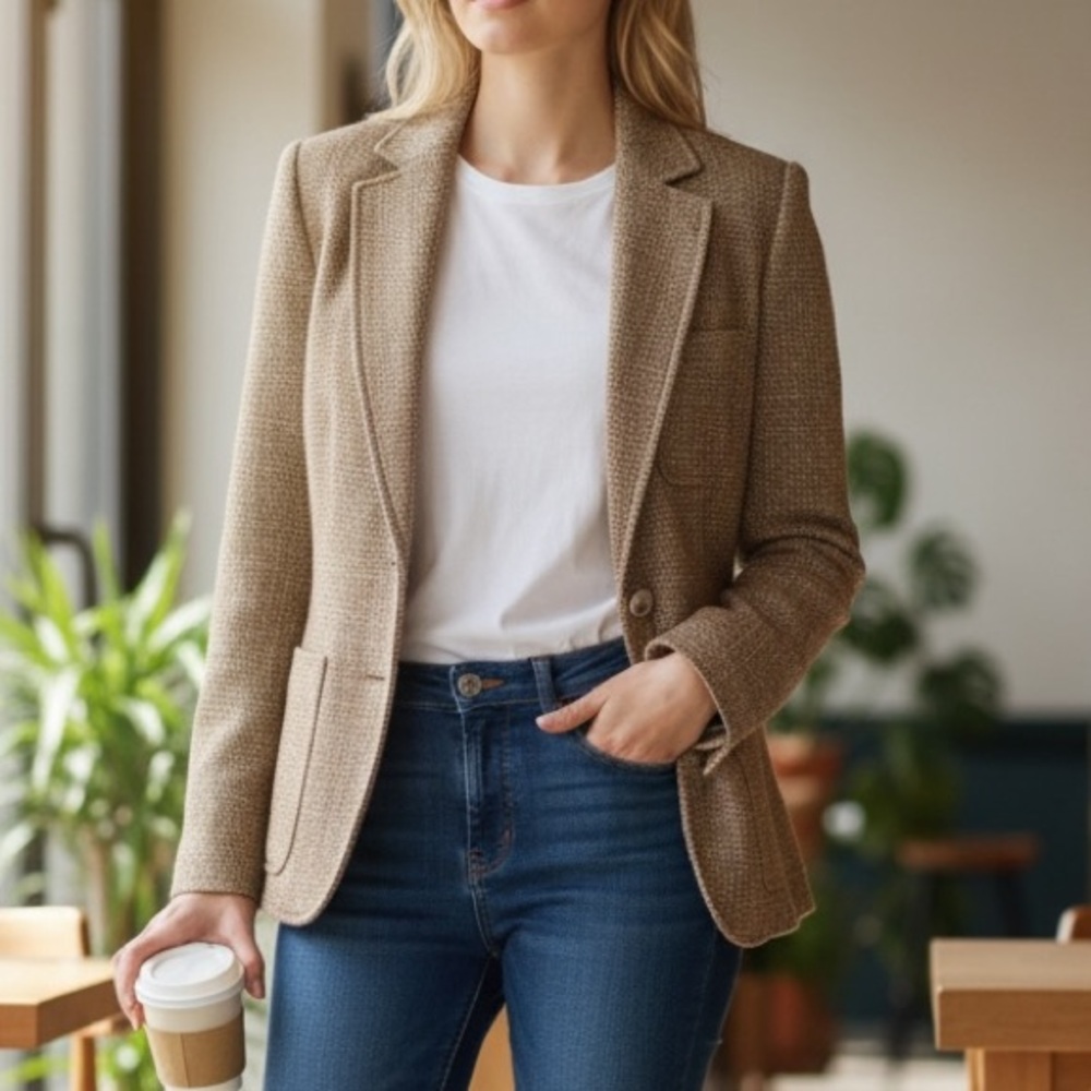 Tommy Hilfiger Tan Women's Blazer